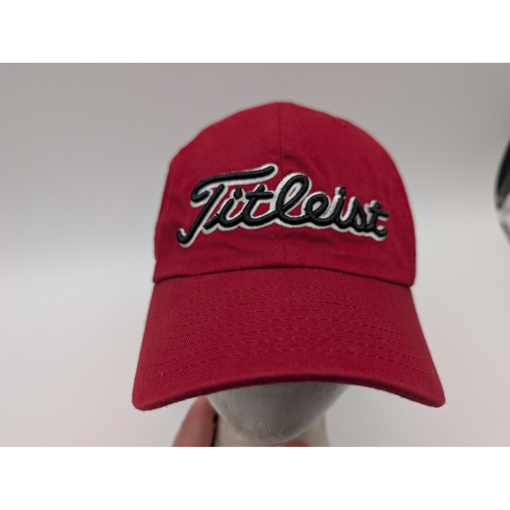 Titleist Golf Hat Red Algonquin 1903 Adjustable Cotton Baseball Cap Mens